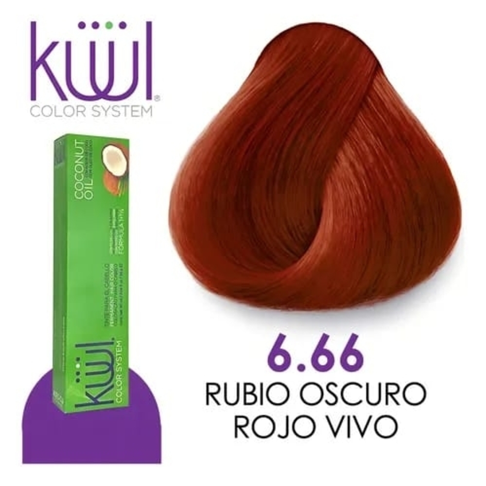 Kuul Color System 6.66 Intense Dark Red Permanent Hair Color